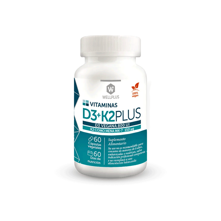 Vitamina D3+K2 Plus 60 cápsulas