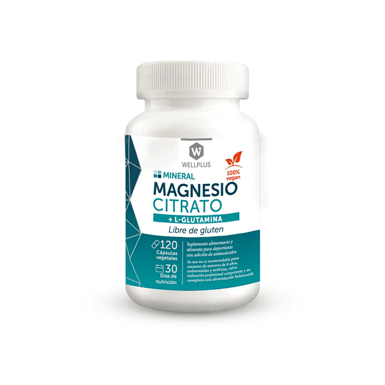 Magnesio Citrato + L-Glutamina 120 Cápsulas